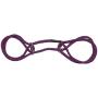 Doc Johnson Japanese Style Bondage - 100% Cotton Wrist or Ankle Cuffs - Quick, Easy Use and Removal, Purple
