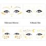 Face Tattoos Sticker, Freckle Sticker, Face Tattoos for Women, Face Metallic Temporary Tattoo Water Transfer Tattoo for Professional Make up Dancer Costume Parties