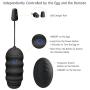 Remote Love Egg - 10 Strong Vibrations Wireless Remote Massager - 10 Standby Mode,Silicone,Waterproof & Rechargeable,Black