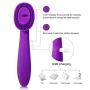 Clitoral Vibrator, Proxoxo Waterproof G Spot Vibrator with 8 Suction & Vibration, Rechargeable Nipple Vagina Clit Stimulator Adult Sex Toy for Women Couples (Purple)
