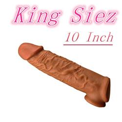 Penis Sleeve Reusable Condoms for Men Penis Enlargement Delay Ejacuation Trainer Penisring Condones Safer (B)