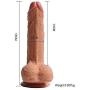 7 Inch Dildo Pure Two-Layer Silicone Soft Outside and Firm Inside Penis with Strong Suction Cup