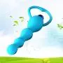 Vibrating Butt Plug Flexible Anal Beads Vibrating Anal Sex Toy Prostate Massager for Men and Women(Blue) Vibrating Butt Plug Flexible Anal Beads Vibrating Anal Sex Toy Prostate Massager for Men and Women(Blue)