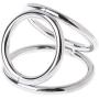 CONtenct-Toy Stainless Steel 3 Ring Clamps Eggplant Brother Rings Lock Adult Men Game Intense Emotion Product with Silver