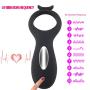 Lfcmf Multiple Speed Waterproof USB Rechargeable Easy to Clean Massage Tools Male Ring Massage with Remote Control Toys for Men and Couples