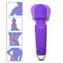 (Charitable Donations) Waterproof Cordless Wand Massager by YeperHub, Super Vibration and Portable, Handheld Exercise Relaxation and Body Massager (Purple)