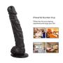 UAREHER Huge Intimate Beginners Black Realistic Waterproof Black Flesh Smooth Textured Shaft Ḉṓḉḵ Ẁḁṉḋ Ḏḯḉḱ Rubber Black H-023