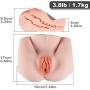 Male Masturbator Adult Sex Toys SAMMOR 3D Inviting Silicone Sex Love Doll with Virgin Vagina Tight Anal and Lifelike Labia, Realistic Pussy Ass with 2 Hole for Male Masturbation 3.8 Pounds