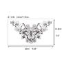glaryyears 6 Sheets Black Underboob Tattoo for Women, Flower Bird Dragonfly Butterfly Leaf Designs Temporary Tattoo Stickers on Chest Waist Waterproof Body Art 5.4x9.45”
