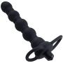 Beaded Vibrating Anal Probe Cock Ring - Dual Penetration Anal Sex Toy