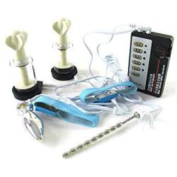 QWE Electro E-stim Kit-Accessories Electric Stimulation Horse Eye Anal Plug Breast Pump Urethra Stimulation Masturbation Male G Point Back Court Thrusting Alternative Sex Toys