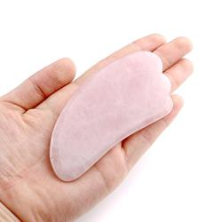 CCbeauty 5 pcs Rose Quartz Gua Sha Scraping Massage Tools Natural Stone Guasha Board For SPA Acupuncture