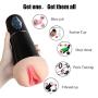 Vibrating Male Masturbator Cup，Pocket Pussy with 5 Modes of Suction Stimulation and 10 Vibration Modes, Realistic Fleshlight Pocket Vagina Stroker for Man Masturbation Rechargeable Automatic Sex Toys