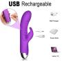 G-spot Rabbit Vibrator, OUREIDA 7-Speed Vibrating Clitoris Stimulator with Flexibly Bendable Head , Rechargeable Viberate Toys for Women or Couples