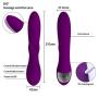 Wireless Vibration Massager, Personal Handheld Wand Massager with Dual Motors USB Rechargeable Waterproof Massager for Therapeutic and Relaxation-Purple