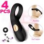 Cock Ring, Sex Toys for Men, Vibrating Cockring Set Sex Toys for Male, Erection Enhancing Penis Ring Vibrator, Better Sex Toy for Erection Enhancing Last Longer Orgasm,Silicone Set for Extra Stimulate