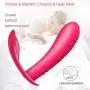 Body-Safe Silicone Wand Massager 10 Powerful Shock Vibrations Heating Muscle Massager IPX7 Full Waterproof Soundless - Remote Control Multi Shock Settings is Always a Right for You