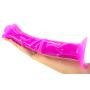 Huge Super Long Horse Cock Type Anal Dildo 13.8&quotx3.35&quotx5.12" Big Plug Ribbed Body Strong Suction Cup (Purple)