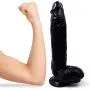 WJL HW Personal Massager 11.8 Inch Big Size Real Feel Boys Skin Female Relax Massager (Color : Black)