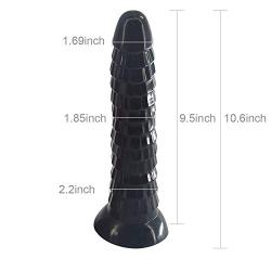 Romi Silicone Suction Cup Dildos Anal Plug Intimidator Anal Masturbation Stretcher Butt Plug Massager G-Spot Stimulating Orgasmic for Men Women and Couples Sex Toys