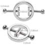 FST Stainless Steel Nipple Clips Round Adjustable Nipple Clamp Set Body Restraints Female SM Sex Toy