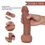 Lfcmf 8.26 inches Lifelike Huge Women Personal Relax Massager Silicone Material (Color : Brown)