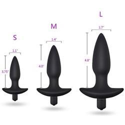 Qise Silicone Three Sizes Anal Plug Vibrator Adult Sex Toy for Masturbation (S)