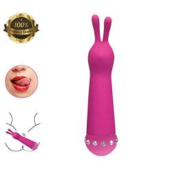 Cordless Personal Massager Handheld Electric Bunny Ear Massager, Stimulating C-lǐtōris Diamond Silicone 10 Frequency Vibrator Pink By Dwoon