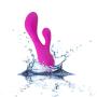 Pure Love New Squeeze-Control Dual Hug Vibrator, Rechargeable, and Waterproof Massage Wand, Memory Function, Adult Sex Toy, Pink Color