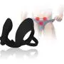 Sexbaby Vibrating Erection Enhancing Cock Ring and Anal Butt Plug Combo, 10 Frequency Prostate Massager Sex Toys for Man Incredible Orgasms