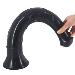 16.1 inch Safe Silic Real Soft Simulation Strong Suction SE Toy G Stick Didlen for Women, Black