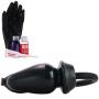 Anal Fantasy Inflatable Silicone Anal Plug in Black and Jo H20 Water Based Lube (1 oz)