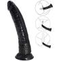 Realistic Dildo for Beginners with Suction Cup Base, 7.9inch Flexible Dildo for Vaginal G-spot and Anal Play Bendable Lifelike Penis Cock Adult Sex Toys for Women(Black)