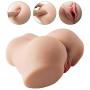 Masturbator Sex Doll with Big Ass Tight Canals for Men Masturbation Vagina Anal Sex, PALOQUETH 3D Realistic Masturbator with Soft Material Dual Ends for Stimulating Suction