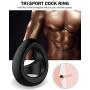 Silicone Cock Rings Set, Sexy Slave Stretchy Penis Rings for Longer & Harder Erection, Sex Toy for Men Couple(7pcs)