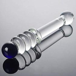 MXD Double-Headed Glass Massage Pull Beads Bǔtt Plug Personal Game Toy Comfortable Waterproof T-Shirt