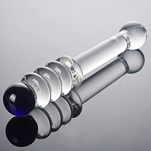 MXD Double-Headed Glass Massage Pull Beads Bǔtt Plug Personal Game Toy Comfortable Waterproof T-Shirt