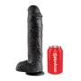 Pipedream King Cock with Balls, Black, 11 Inch