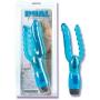 Multi Speed Double Pleasure Dual Penetrator Vibrator G-spot Female Massager with Anal Beads (Blue) Adult Sex Toy Product!