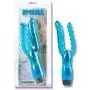 Multi Speed Double Pleasure Dual Penetrator Vibrator G-spot Female Massager with Anal Beads (Blue) Adult Sex Toy Product!