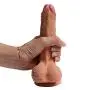 Double-layered Dildo Realistic Liquid Silicone Penis With Strong Suction Cup, 7 Inch Double-layered Dildo Realistic Liquid Silicone Penis With Strong Suction Cup, 7 Inch