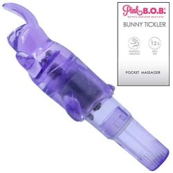 Pocket Rocket Vibrator - Removable Rabbit Tickler Sleeve - Powerful Clit Vibrations for Intense Orgasms