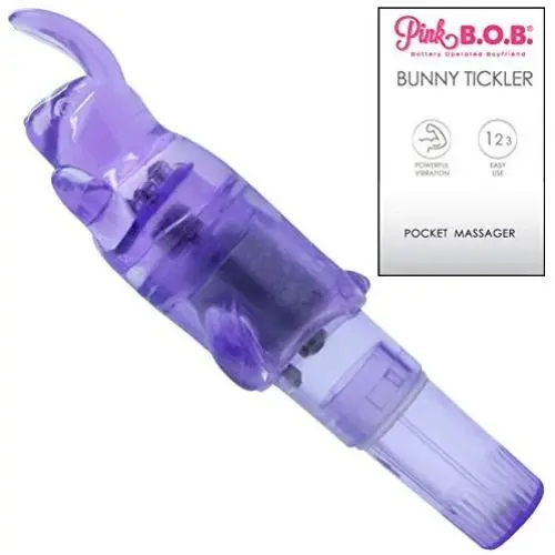 Pocket Rocket Vibrator - Removable Rabbit Tickler Sleeve - Powerful Clit Vibrations for Intense Orgasms Pocket Rocket Vibrator - Removable Rabbit Tickler Sleeve - Powerful Clit Vibrations for Intense Orgasms