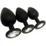 Eastern Delights Elite 3PCS Silicone Jeweled Anal Butt Plugs Anal Trainer Set, Black Sil with Clear Gem Eastern Delights Elite 3PCS Silicone Jeweled Anal Butt Plugs Anal Trainer Set, Black Sil with Clear Gem