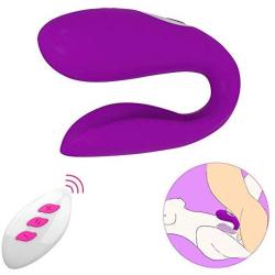 Couple Vibrator & G Spot Vibrator Remote Partner Vibrator Waterproof Rechargeable Dual Pleasure 12 Vibration Clitoris Nipple Vagina Orgasm Vibrator Sex Toy for Women Solo or Couples Fun (Purple)