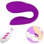 Couple Vibrator & G Spot Vibrator Remote Partner Vibrator Waterproof Rechargeable Dual Pleasure 12 Vibration Clitoris Nipple Vagina Orgasm Vibrator Sex Toy for Women Solo or Couples Fun (Purple)