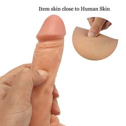 InvincibleFun Waterproof Tool 7.87 Inch with Suction Cup Big Suction Reàl Feel Massager for Women Play Soft and Flexible Skin Touch Safe and Healthy Wand Massager Swell