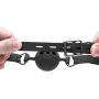 YJCN All-Stars Band Hole Lock Buckle Black Silica Gel Mouth Massager,Soft Leather Harness Massager Or Explorer Training Massager Tool