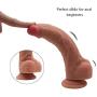 QiuQiuK Flesh 8.07 Inch Realistic Lifelike Toys for Women Silicone Tools with Suction Cup