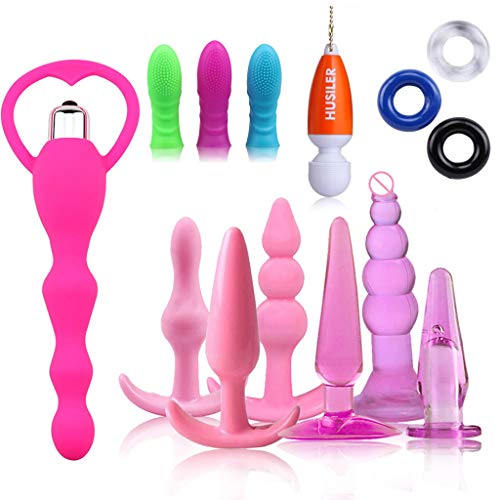 BDSM Games Kit for Couples ，Vibrantors Lock Ring， Love Eggs， Amal Plugs， Finger Stall Vaginial Balls Pleasure Adult Six Products Set